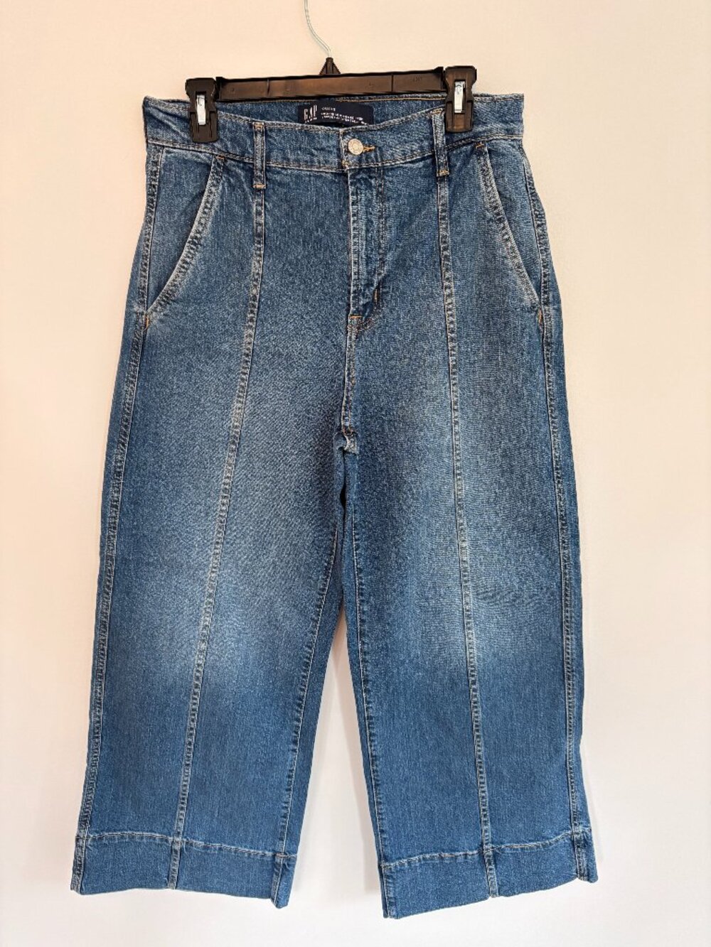 GAP Womens Wide Leg Cropped Jeans